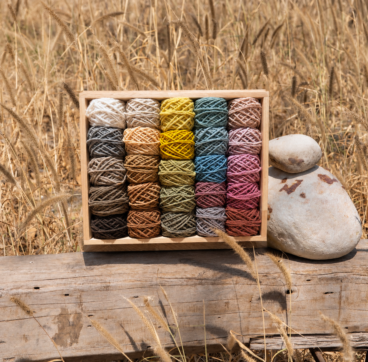 Natural Plant-Dyed Cotton Yarn | 25 Shades | Hand-Dyed for Knitting & Crochet